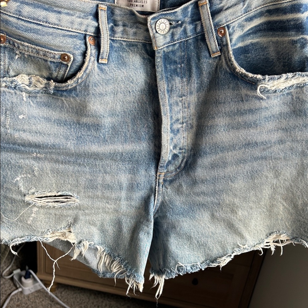 Agolde Dee Ultra High Rise Denim Shorts - Picture 12 of 13